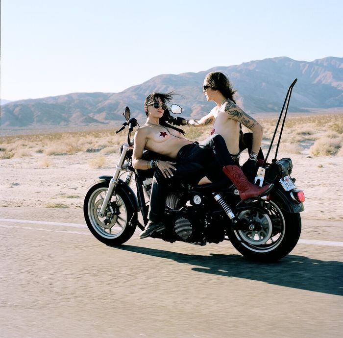 Girls on a motorcycle in Sagamihara